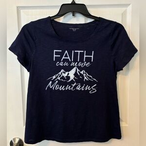 ❄️5/$25❄️ Laura Scott Faith Could Move Mountains Shirt/Top